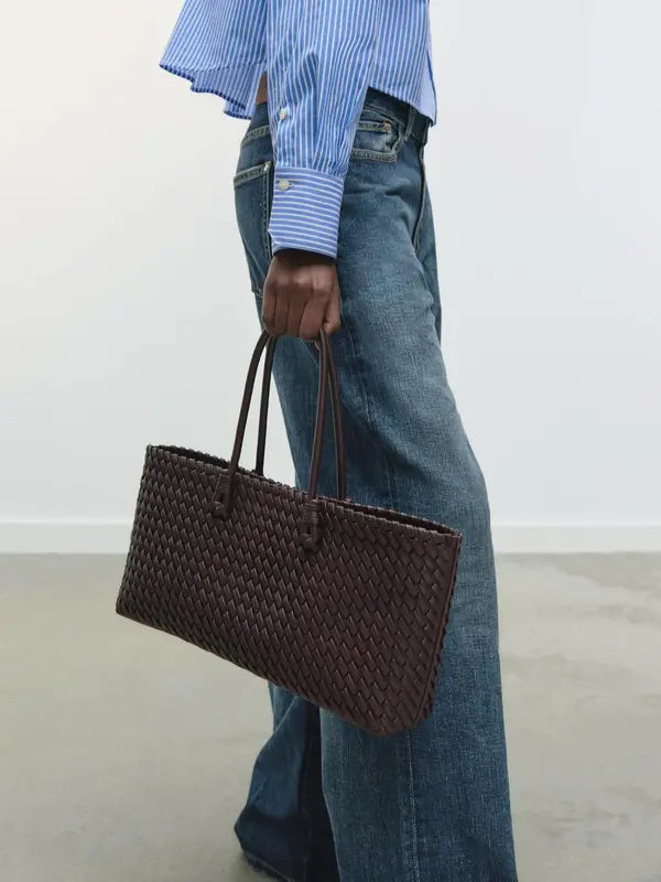 LINDSAY™ - Elegante Borsa Tote Intrecciata per Uso Quotidiano Informale
