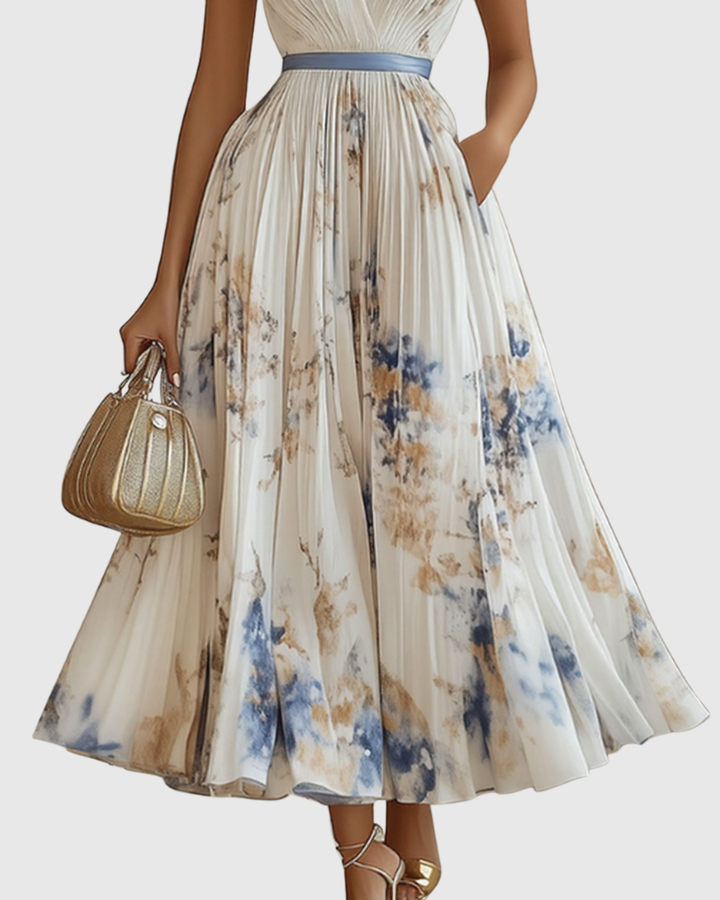 ROWELLA | ABITO MAXI PLISSETTATO ELEGANTE