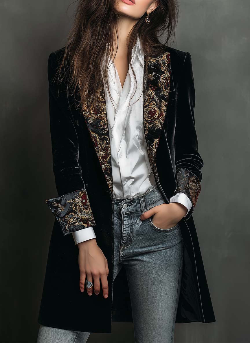 Josephine | Blazer slim fit barocco da donna - vista 1