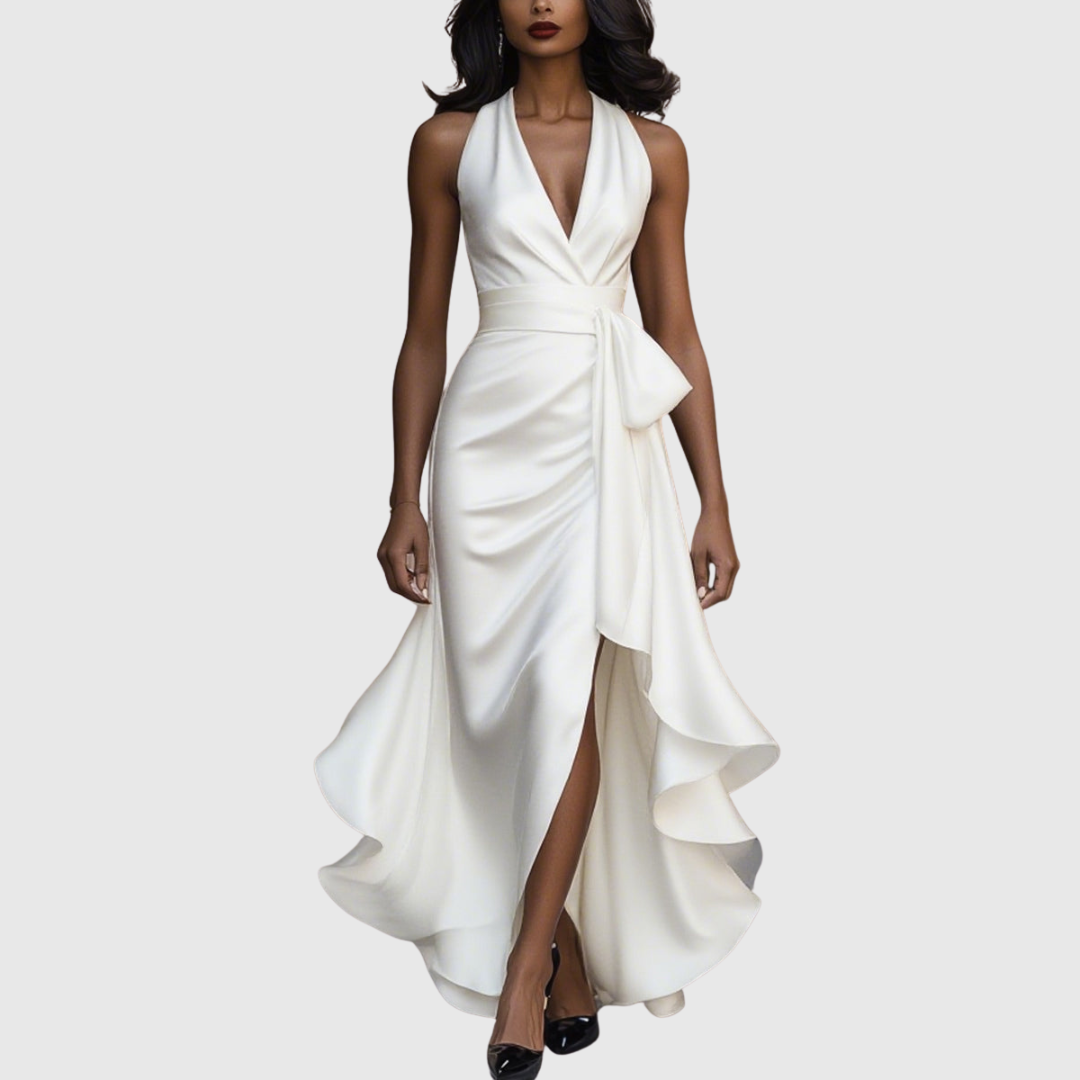 AMELYA | ABITO MAXI DA SERA IN RASO