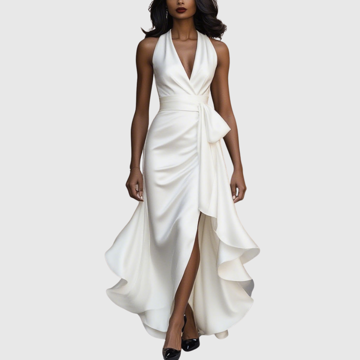 AMELYA | ABITO MAXI DA SERA IN RASO