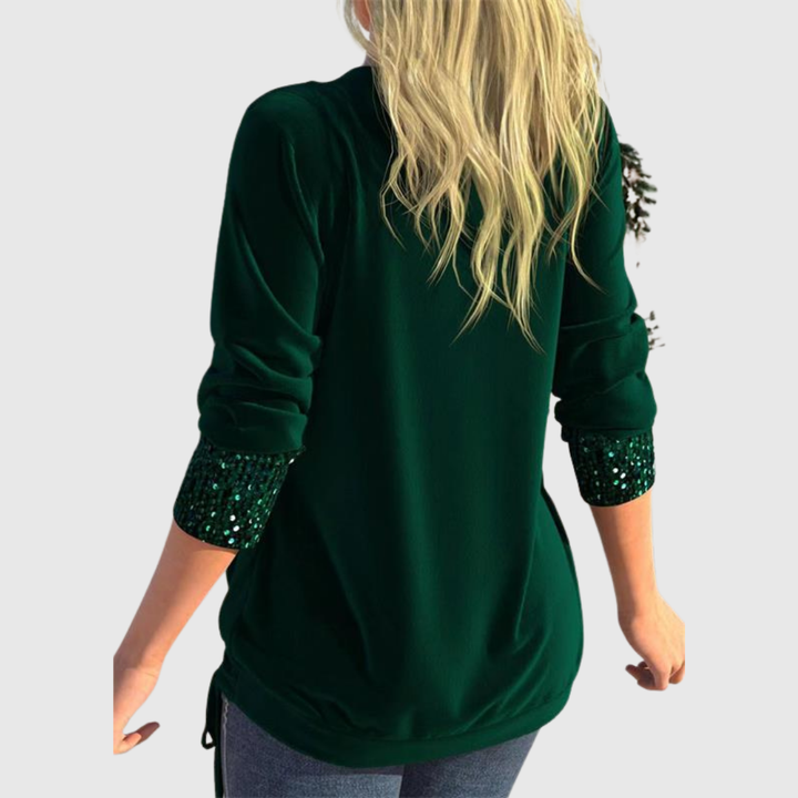 Odeline | Blusa con Paillettes a Strati