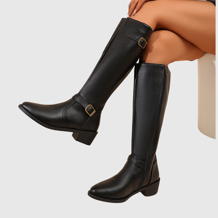 Anastelle - stivali al ginocchio da donna stile equestre - Maria Milano