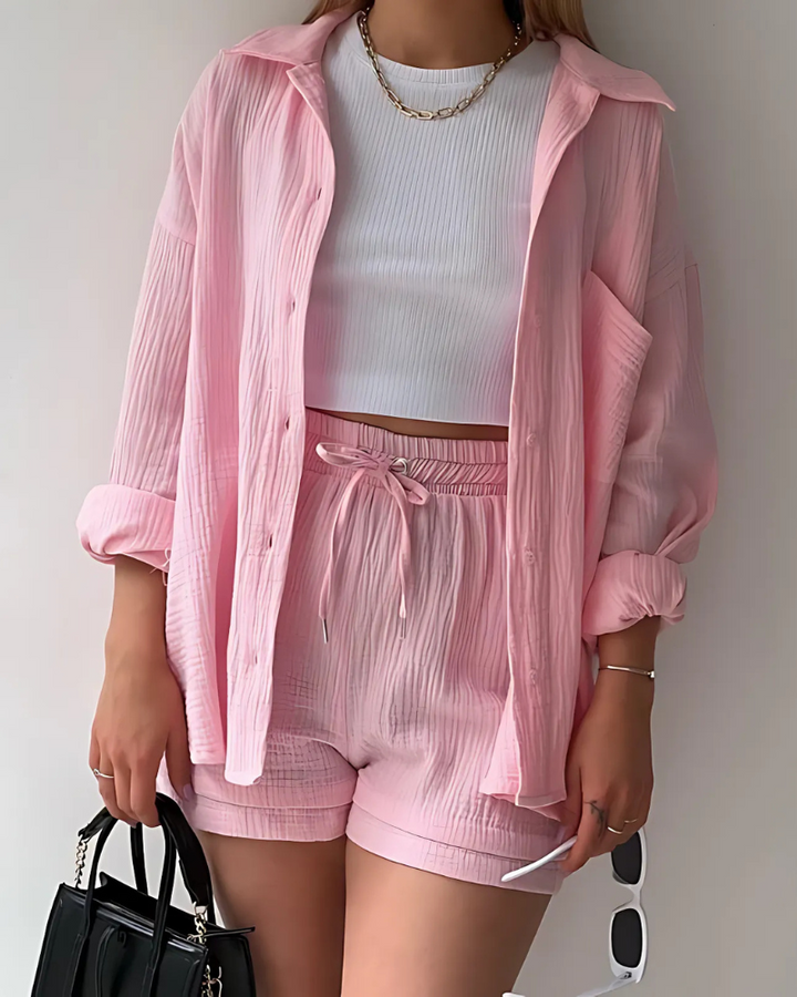 Phoebe | Set estivo in cotone con shorts