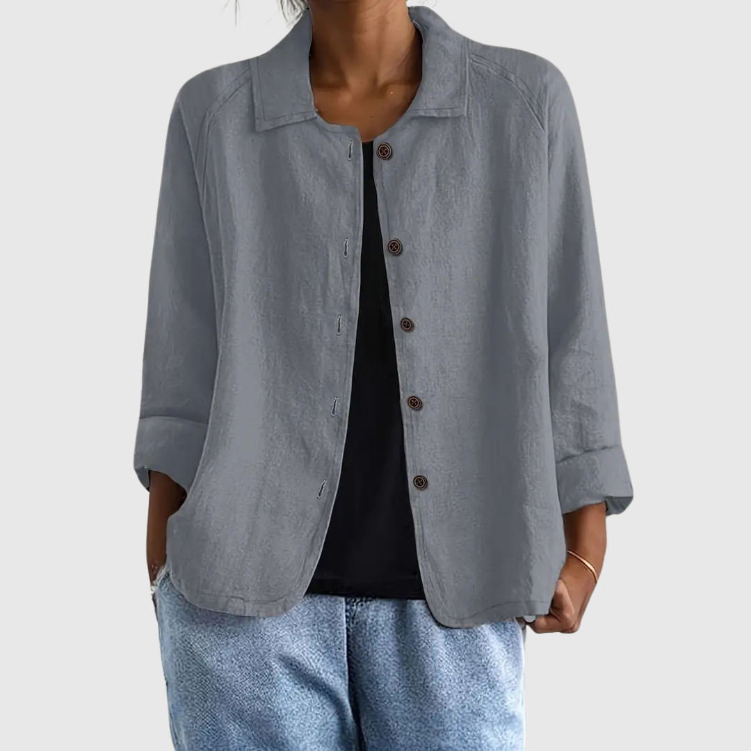 Avenya - blusa classica in cotone, immagine 7
