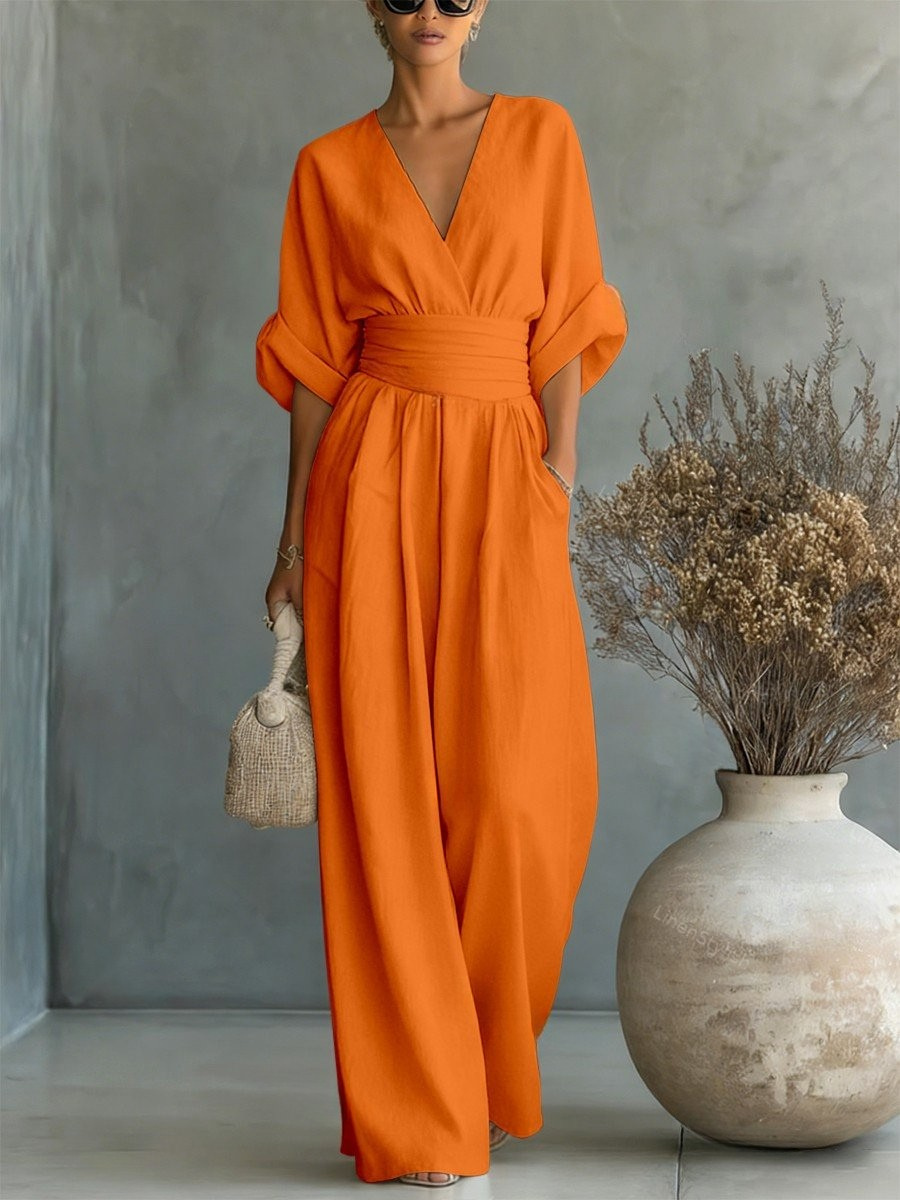 Sofia | Tuta elegante con scollo a V