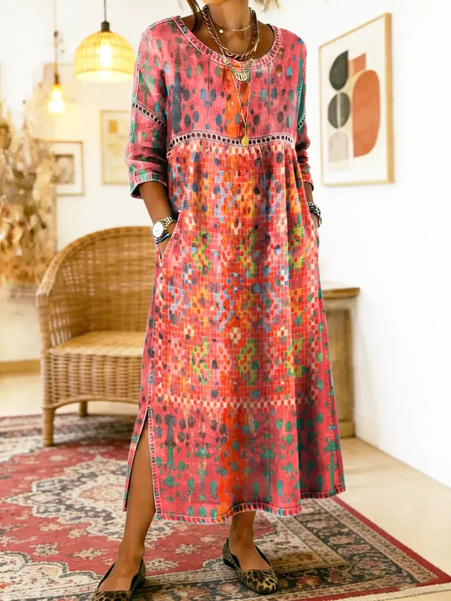 Francisca - abito stampato morbido ed elegante da donna
