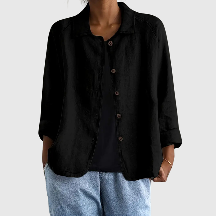 Avenya - blusa classica in cotone, immagine 1