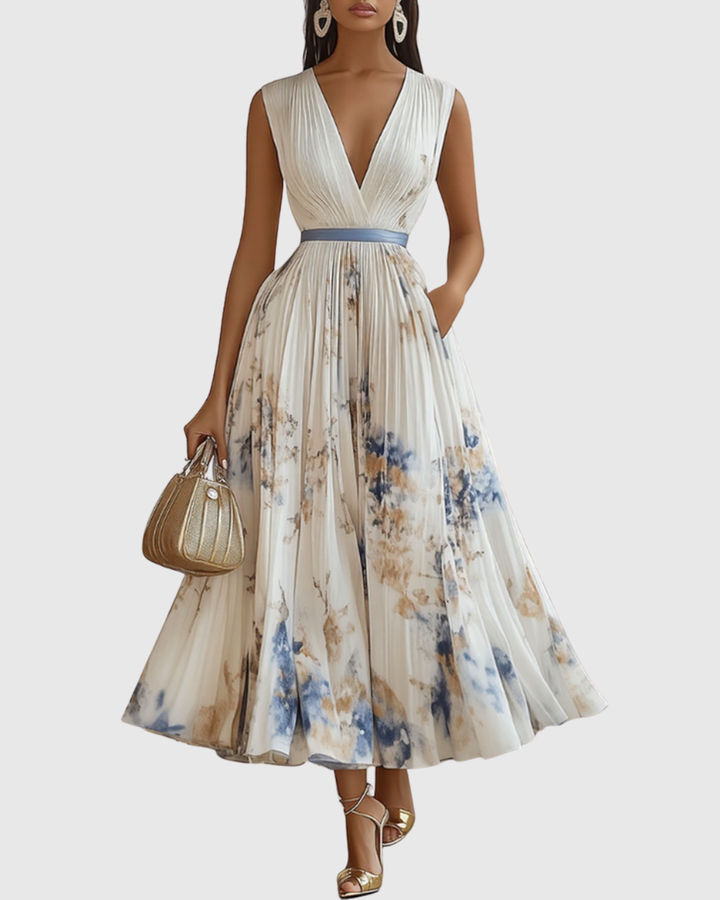 Abito maxi plissettato Rowella da donna - Maria Milano