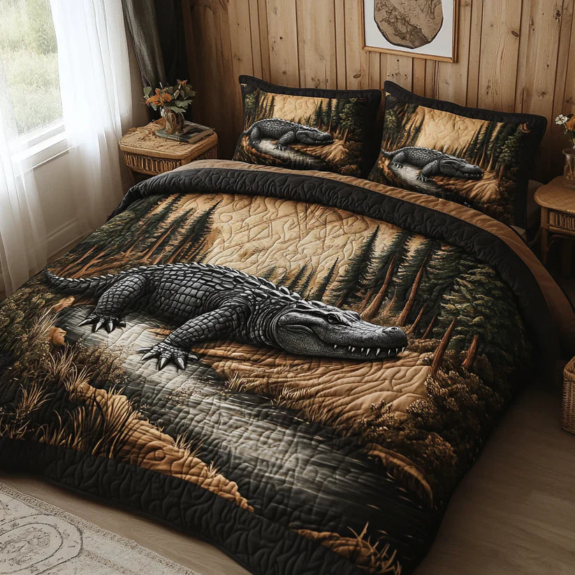Coperta trapuntata 3 pezzi - Animali del bosco