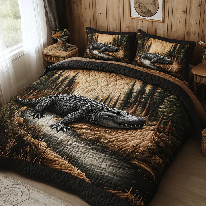 Coperta trapuntata 3 pezzi - Animali del bosco
