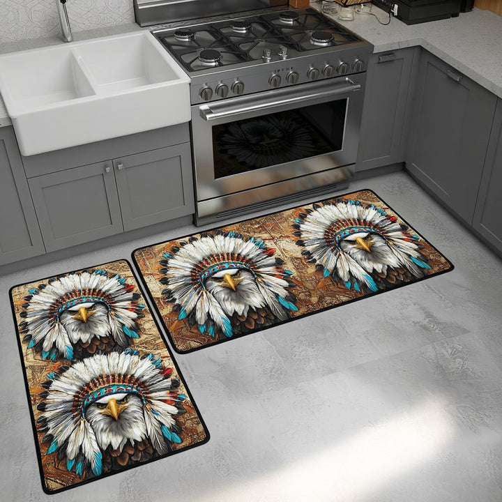 Tappeto da cucina antiscivolo con piume e atmosfera naturale NCU0TD1434