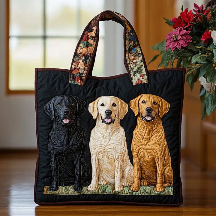 Borsa fatta a mano - Tre labradori