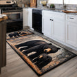 Tappeto da cucina antiscivolo con orso e paesaggio naturale NCU0DK11674