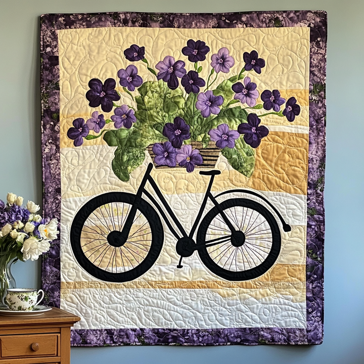 Bicicletta Bouquet Art Quilt Appeso NCU0TL1008