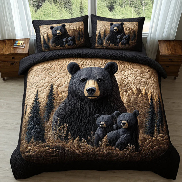 Coperta trapuntata 3 pezzi - Animali del bosco