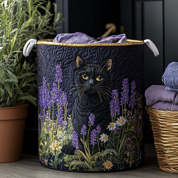 Cestino per Lavanderia Trapuntato Black Cat Haven NCU0DV850