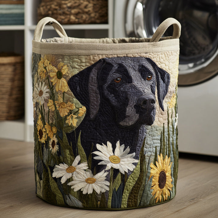 Cesto da Lavanderia Imbottito Black Lab Blooms NCU0HNH441