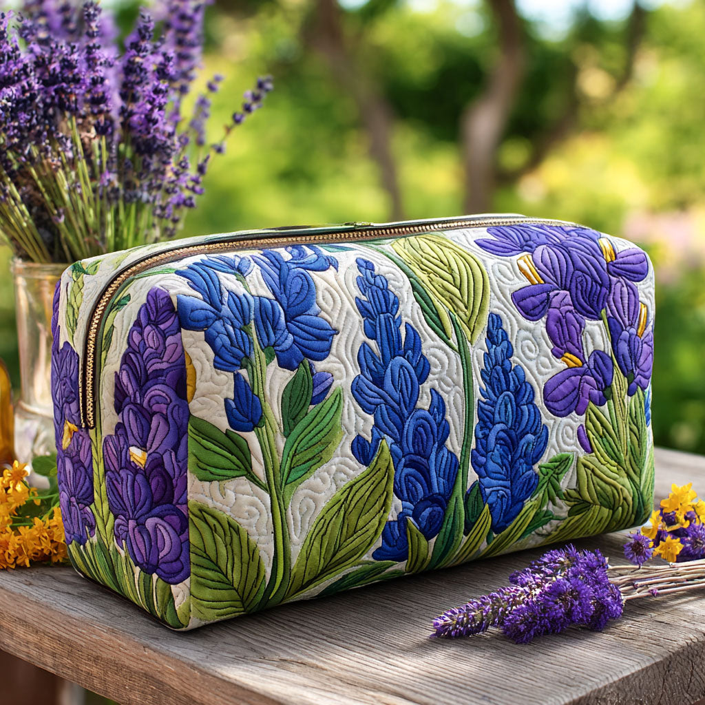 Beauty case trapuntato con motivo floreale NCU0PT9264
