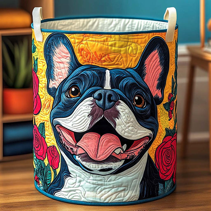 Cesto per la Biancheria Quilted Bloomy Frenchie Smile NCU0NXD546