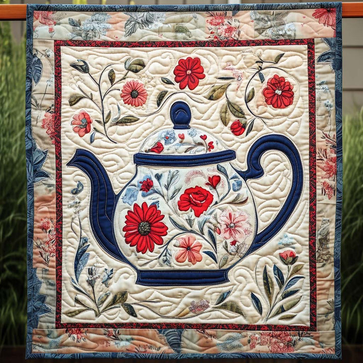 Charm in Tessuto Artigianale a Forma di Teiera Botanica NCU0NT832