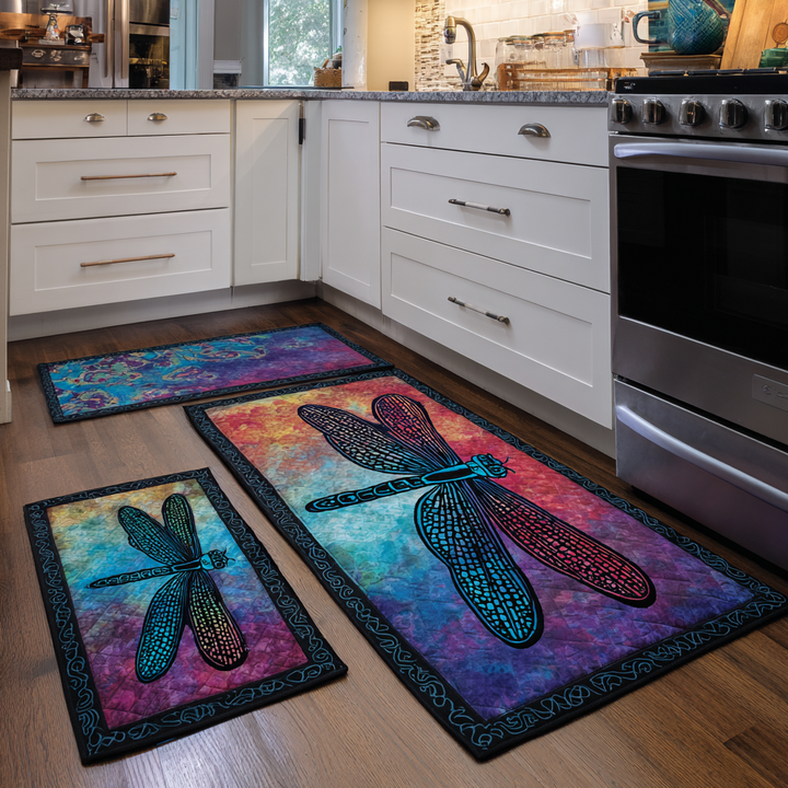 Tappeto da cucina antiscivolo con libellula luminosa NCU0DK10927