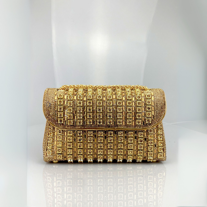KLAUDIA | BORSA A SPALLA CON CATENA E DIAMANTI CHIC