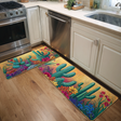 Tappeto da cucina antiscivolo con cactus al tramonto NCU0DK10925