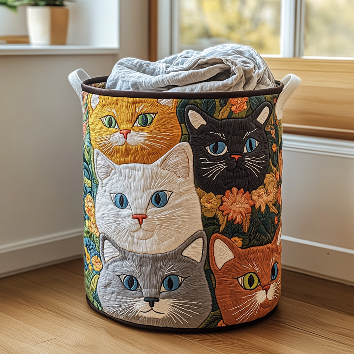 Cesto da Lavanderia Trapuntato Cat Meadow NCU0DDK803