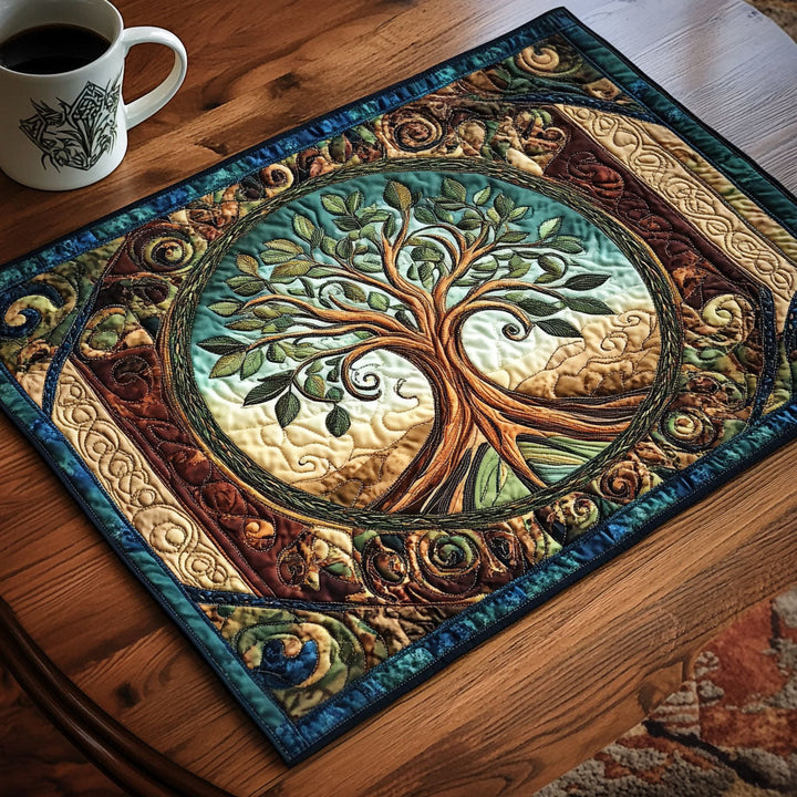 Tovaglietta Quilted albero del cerchio celtico NCU0NT3035