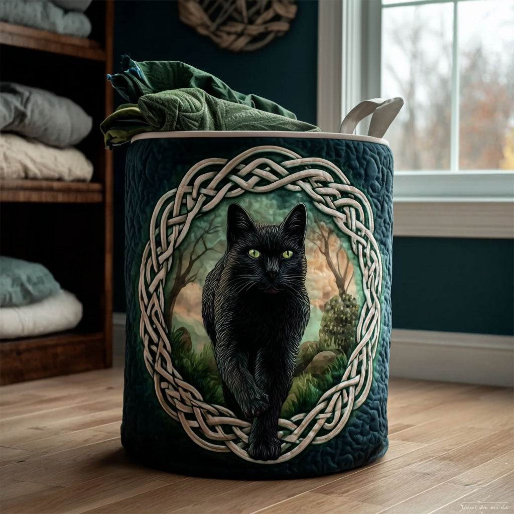Cesta da lavanderia trapuntata Celtic Shadow Cat NCU0PTT1632