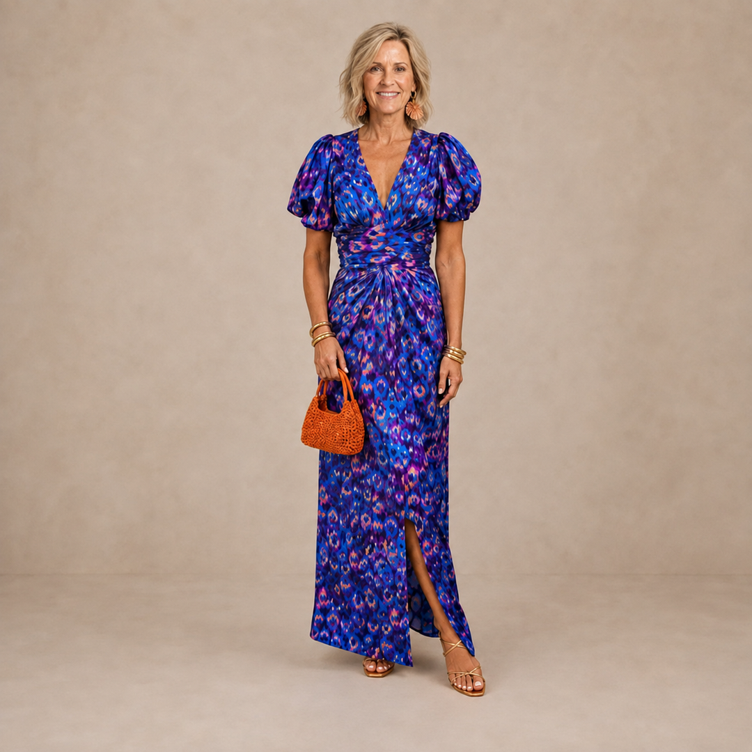 Tora | Abito Elegante con Maniche Plissettate