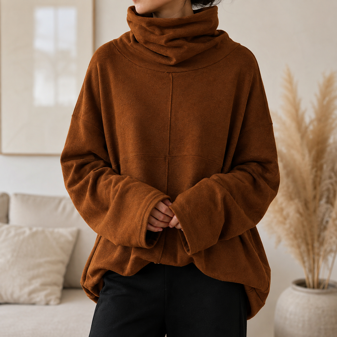 UZELINE | MAGLIONE OVERSIZE CON COLLO MORBIDO