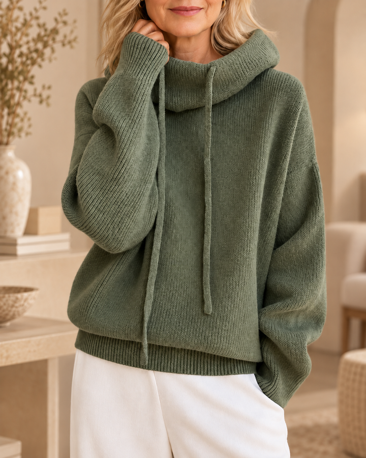 Edna | Felpa in Maglia con Cappuccio