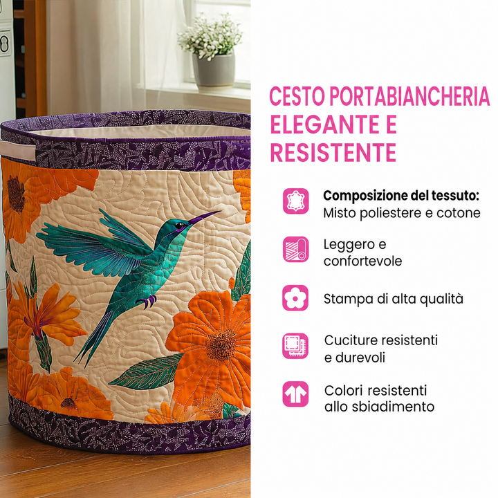 Cesto portabiancheria trapuntato in stile western NCU0NNT2660