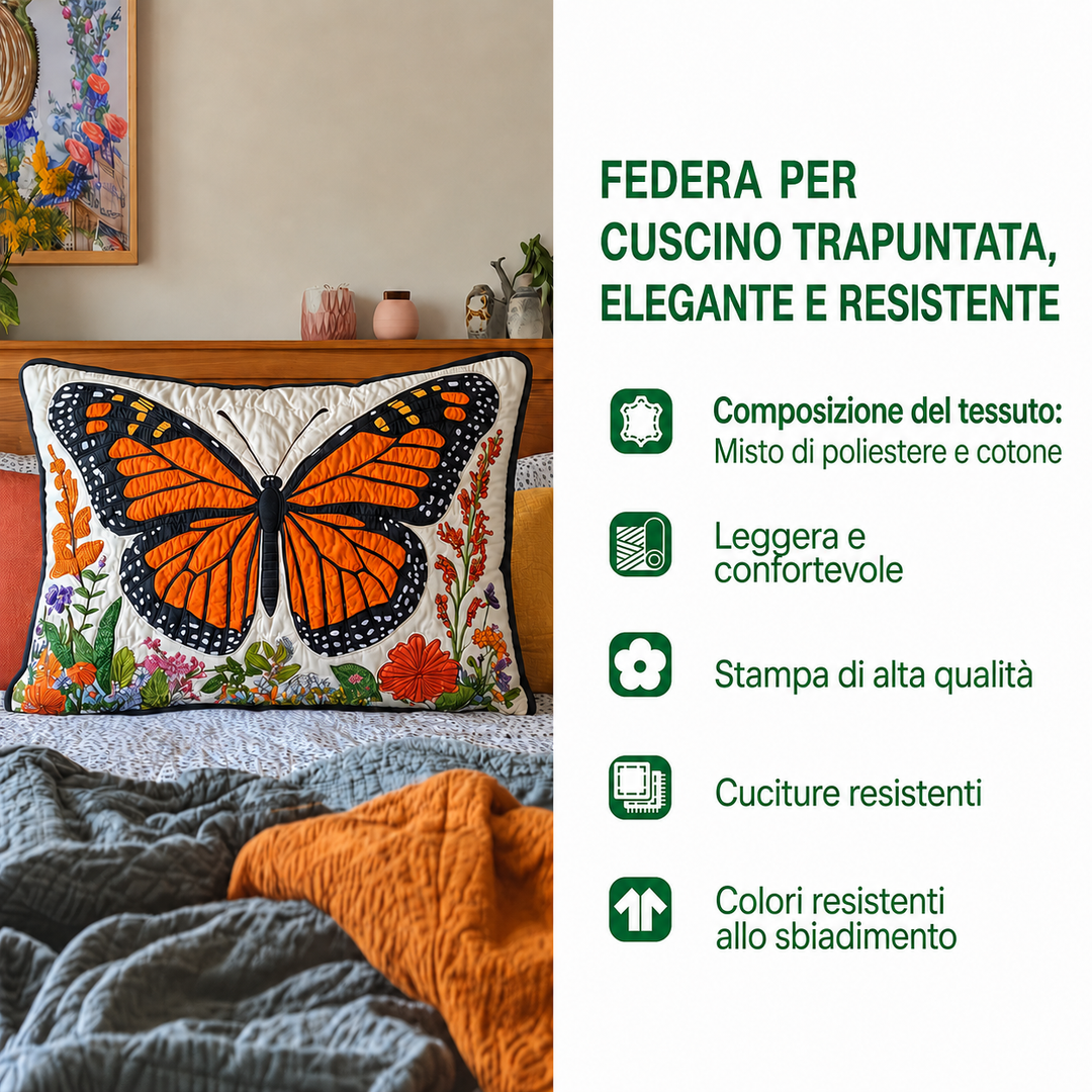Copricuscino trapuntato con colibrì luminoso NCU0PT8688