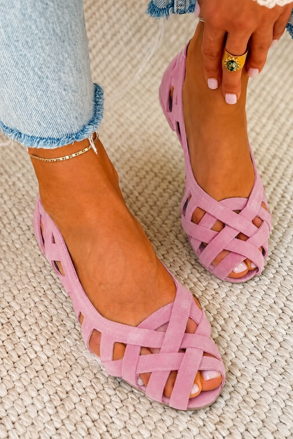 Veneziani - sandali estivi intrecciati da donna