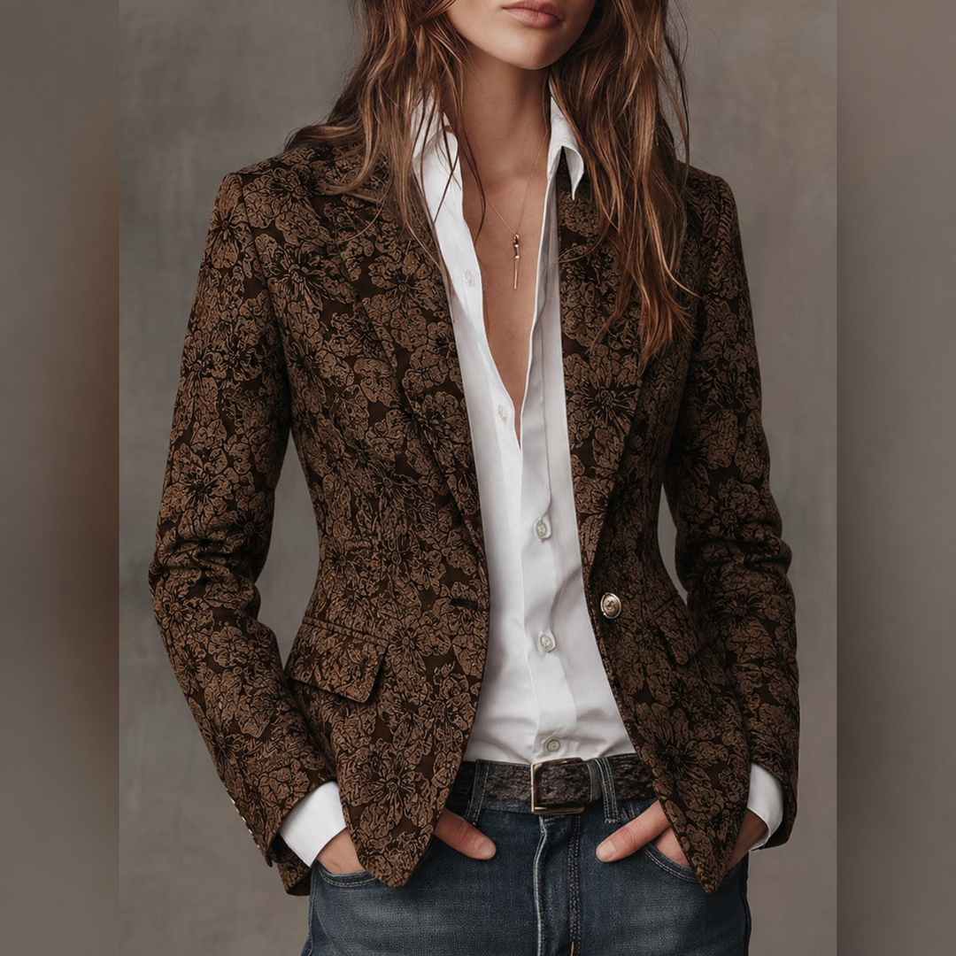 Rosamund | Blazer jacquard paisley da donna - vista 1