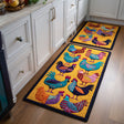 Tappeto da cucina antiscivolo con galline decorative NCU0DK11798
