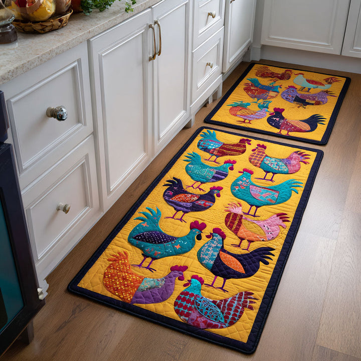 Tappeto da cucina antiscivolo con galline decorative NCU0DK11798