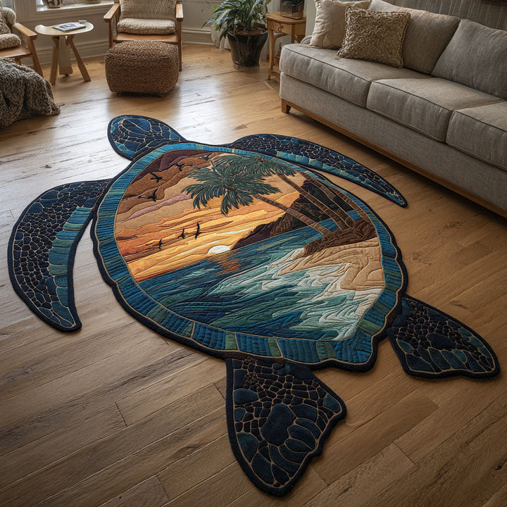 Tappeto Personalizzato a Forma di Tartaruga Paradiso Costiero NCU0NT12610