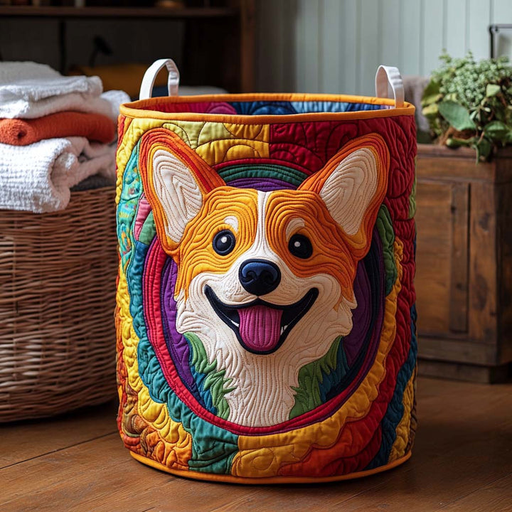 Cesto per la biancheria trapuntato Corgi Colors NCU0NXD170