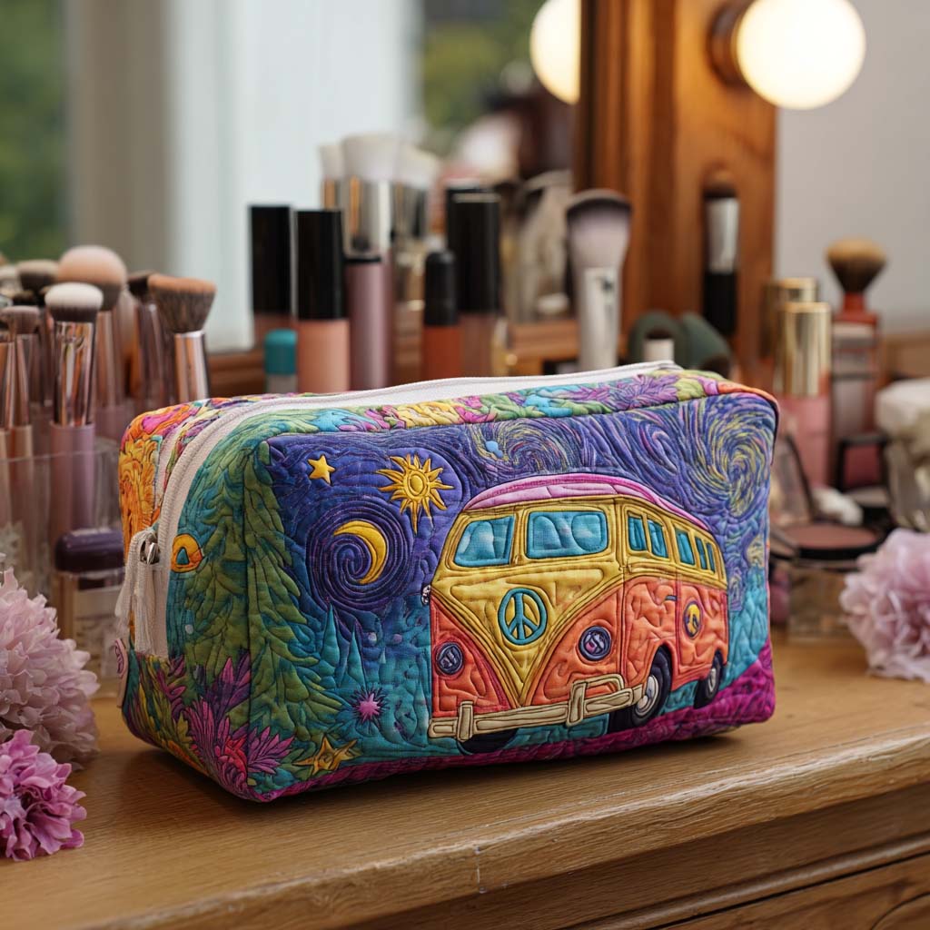 Beauty case trapuntato con viaggio cosmico NCU0PT9425
