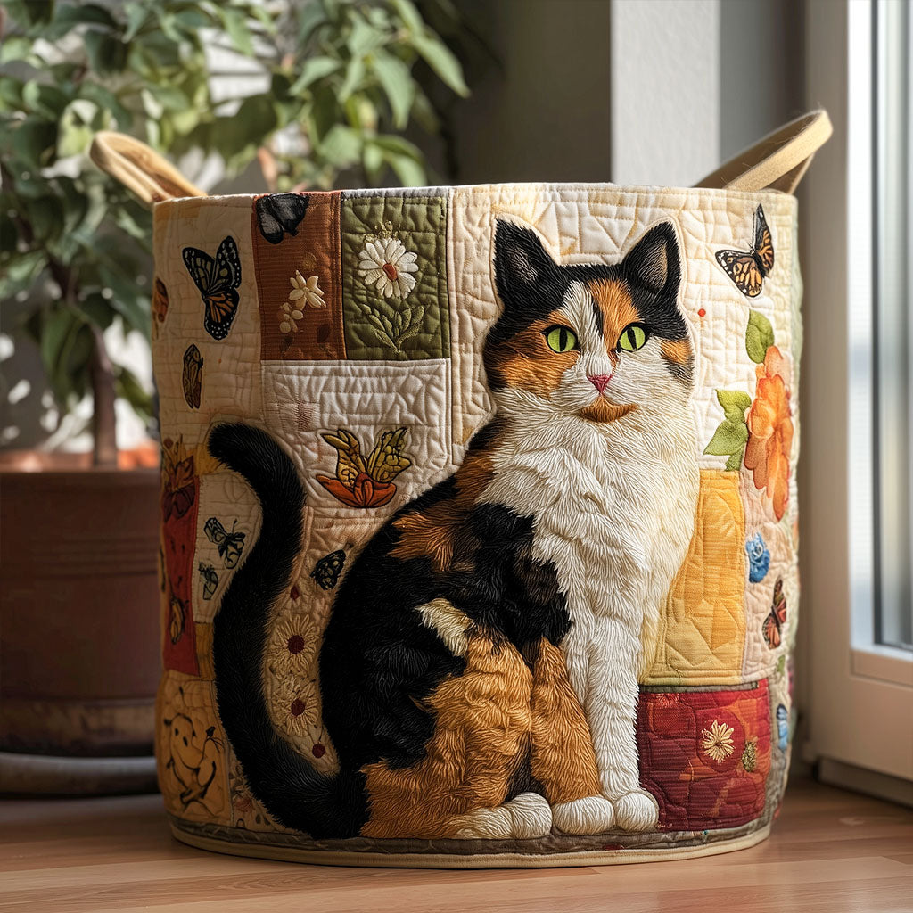 Cestino da lavanderia trapuntato Cottage Cat Dreams NCU0PTT1986