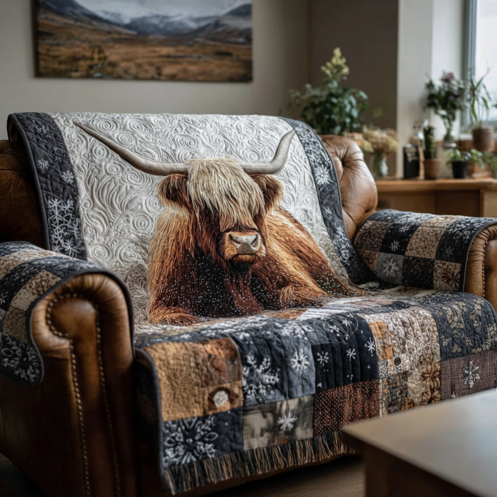 Copertura per Divano Trapuntata Couchland Highland Cow NCU0HH1179