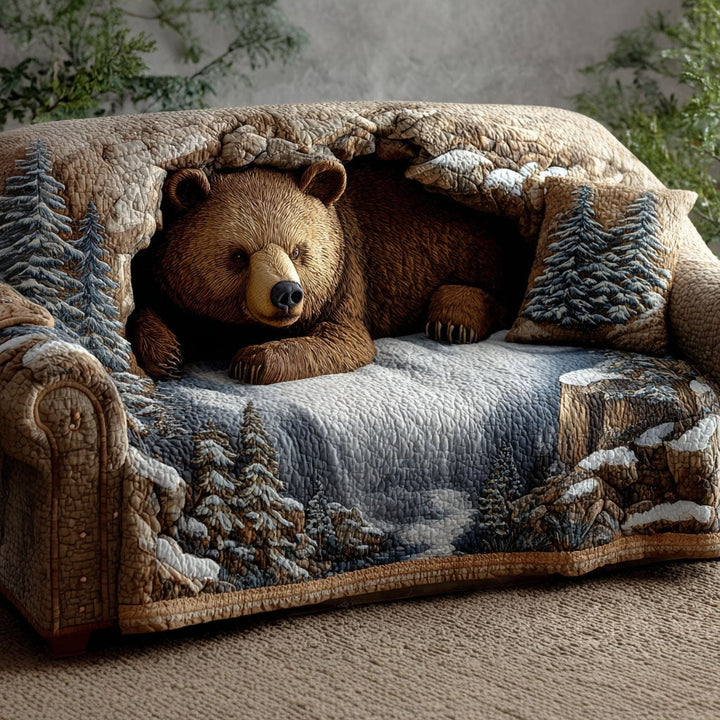 Copertura per Divano Trapuntata Cozy Bear Lodge NCU0PT9782