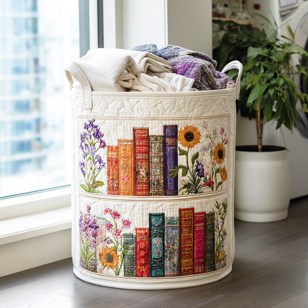 Cesto per la Lavanderia Trapuntato Cozy Book Haven NCU0DV819
