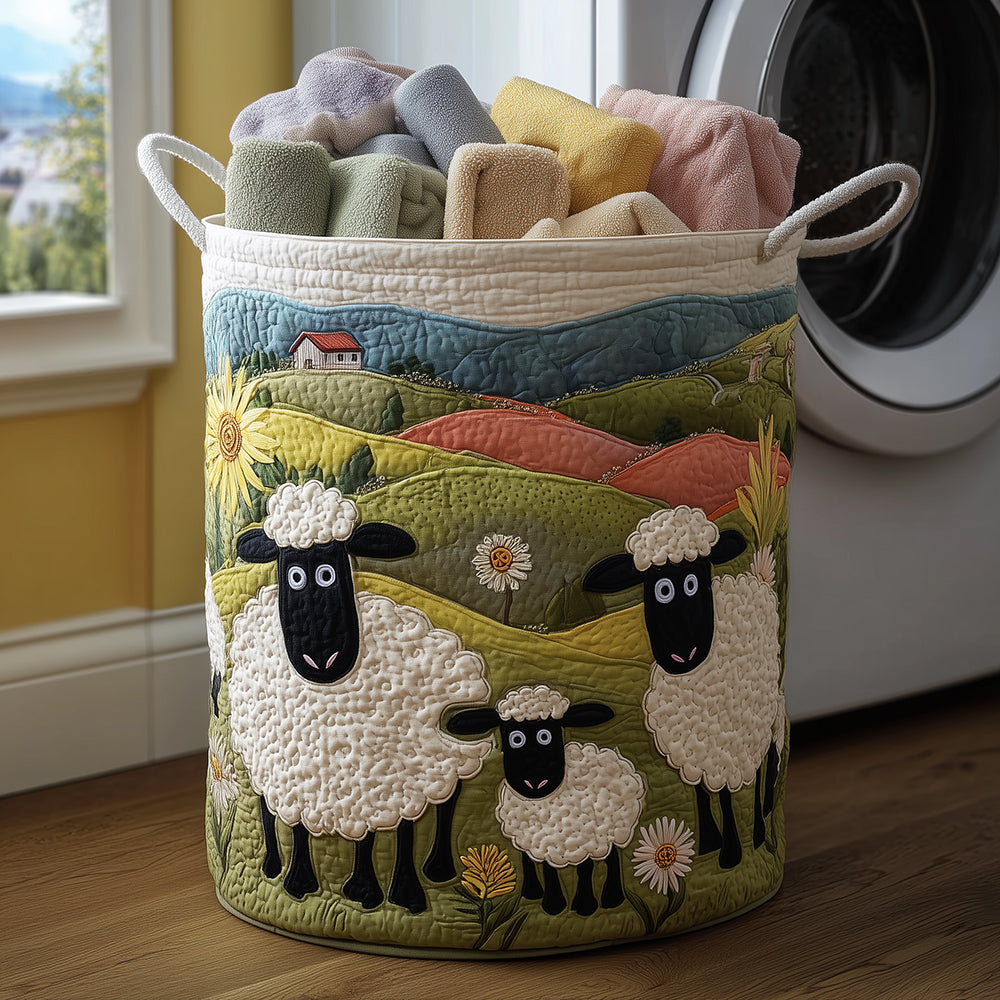 Cesto per la biancheria trapuntato Cozy Sheep NCU0TH3024