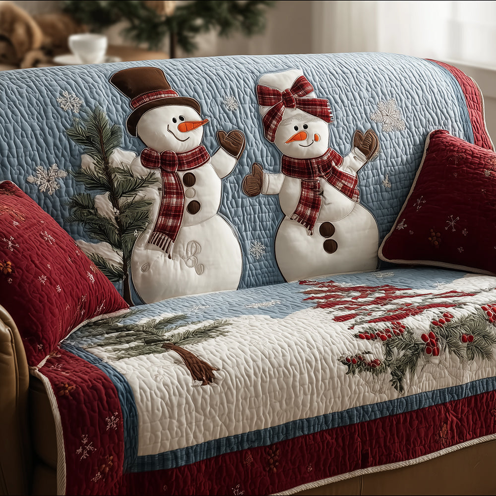Copertura per Divano Trapuntata "Dancing Snowmen Delight" NCU0TH3791
