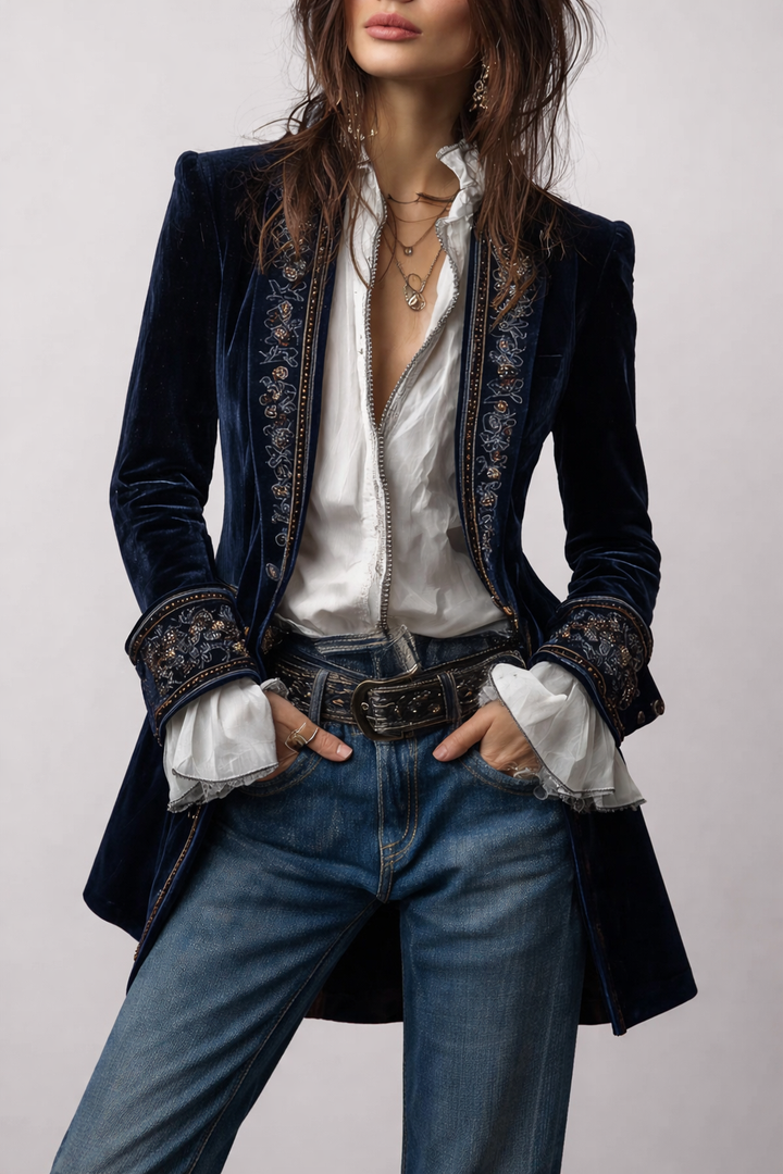 Erica | Blazer lungo vintage da donna - vista 1